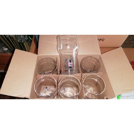 Lot de 6 verres Page 24 - 25 cl - Verres à bière rares et neufs