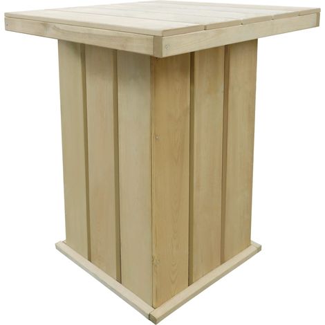Bartisch 75x75x110 cm Kiefernholz Imprägniert