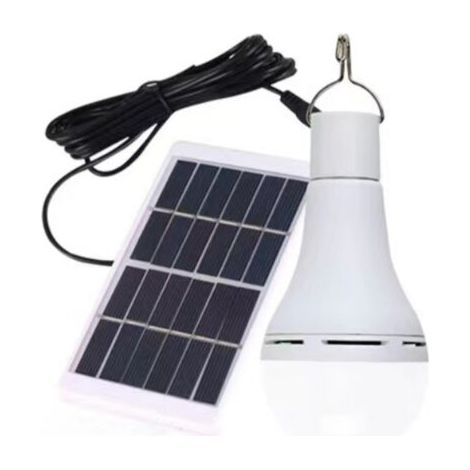 Ampoules solaires avec télécommande, 10 W - Rechargeables par USB - pour la maison, l'abri de jardin, la randonnée, le camping, la tente, les ouragans et les pannes de courant (1/5)