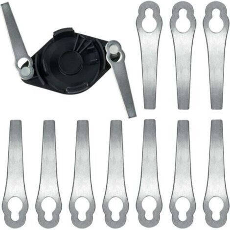 Lawnmower blades, pack of 10 replacement metal blades, suitable for lawnmowers, trimmers, etc. (1/4)