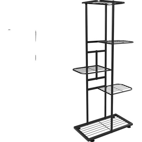 Soporte para plantas, diseño de varios niveles, construcción de metal duradero, 5 niveles de hierro. (1/2)