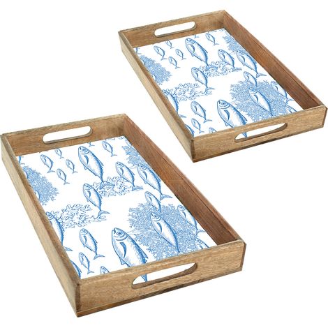 Vassoi per pesce 2U - Organizer da cucina - Accessori nautici - Decorazione marinaio