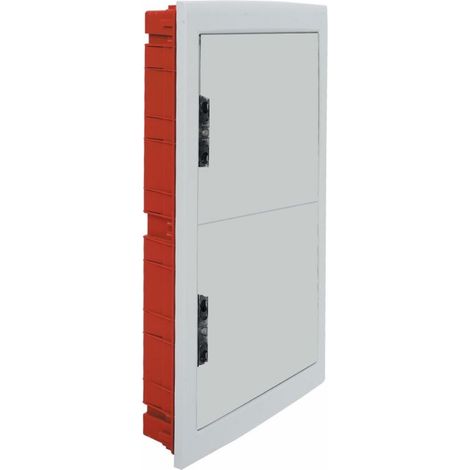 Em Distribution – Coffret électrique nu encastrable 855x440x95mm – 4 rangées de 18 modules – IP40 étanche – Résistance chocs IK8 – Plastique ABS sans halogène