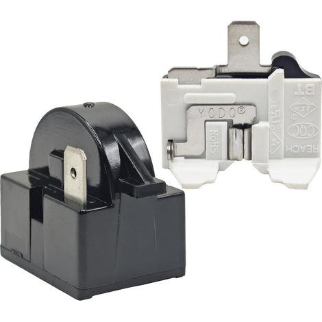 1 Stück 4,7 Ohm Kühlschrank-1-Pin-PTC-Start-/Anlasserrelais mit Überlastschutz, passend für Whirlpool, Frigidaire, Kenmore und die meisten Minikühlschränke und Kühlboxen (1/5)