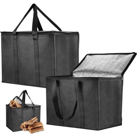 Sac De Rangement à Granulés - 2 Pièces - Tissu Non Tissé - Étanche Avec Poignée - Pour Barbecue Et Camping - Noir 41x3 CASSETTE VHS (1/5)
