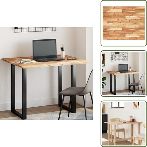 vidaXL Tablero de mesa rectangular madera maciza de acacia 100x80x2 cm (1/5)