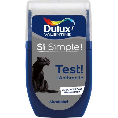 [PROMO] Dulux Valentine Si Simple - Peinture toutes pièces - Testeur Mat L'Anthracite 30 mL