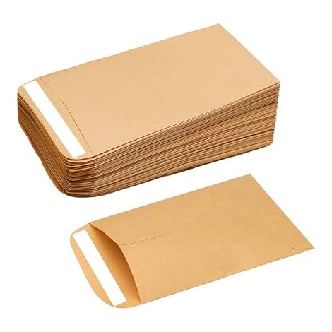 120 petites enveloppes brunes - Autocollantes, multi-usages pour argent, graines, notes, perles (2,4 3,9 pouces) (1/5)