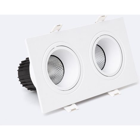 Downlight Cuadrado Basculante LED 18W Regulable Corte 75x155 mm 2700K Blanco Blanco Cálido (1/2)