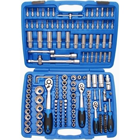 Kit Bussole / Boccole + Inserti impronta torx / esagonale con 3 cricchetti reversibili 171 pz (1/2)
