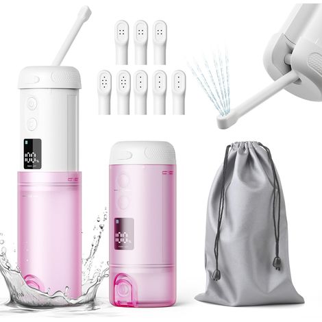 Portable bidet, 250 ml for postpartum hemorrhoids, private cleansing, hand-refillable, 3 modes for postpartum and travel use (pink) (1/5)
