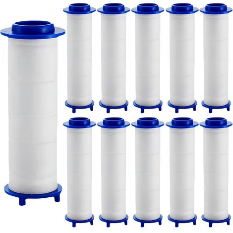 Lot de 10 cartouches filtrantes pour pommeau de douche – Cartouches de remplacement en coton PP pour pommeaux de douche ioniques (2,75 pouces) (1/5)