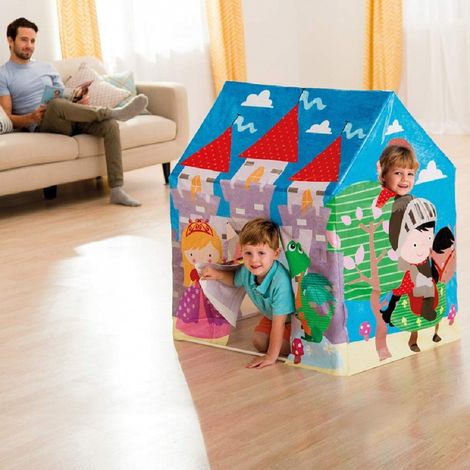 Trade Shop - Casetta Tenda In Pvc Per Bambini 3-6 Anni Castello 95x107x75 Cm Pieghevole 45642 - (1/5)