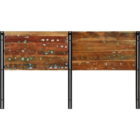 Tête de lit 180 cm bois massif récupéré et fer (1/5)