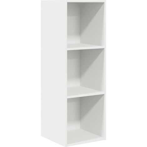 Meuble TV mural, Étagère TV, Meuble de Salon, Blanc 37x37x107 cm Aggloméré OIB1490E (1/5)