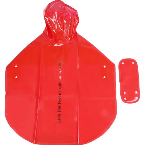 Imperméable Pour Chien Et Chat - Veste De Pluie Avec Capuche En PU Rouge - Protection Totale Contre L'Eau - Taille Unique (1/5)