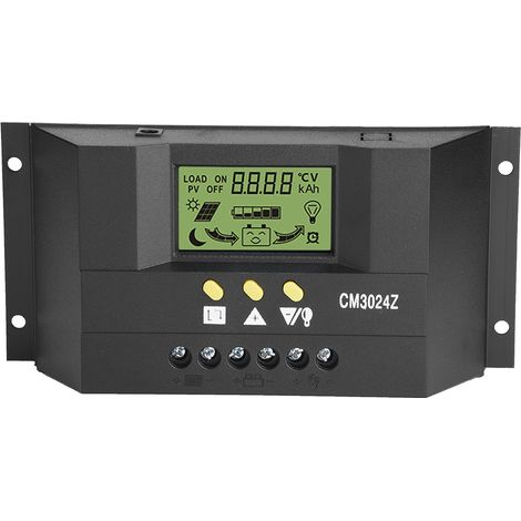 PWM Intelligent Solar Panel Charge Controller Regulator LCD Display 12V 24V 30A