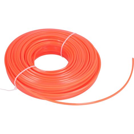 Fil de coupe-bordures en nylon de 3 mm de diamètre et 50 m de longueur, compatible avec les coupe-bordures à essence. (1/5)