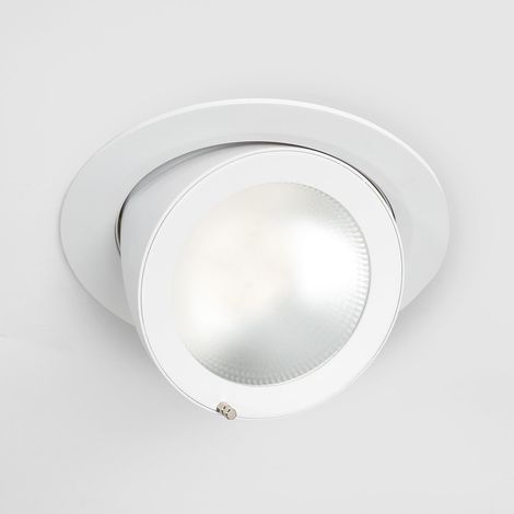 Faretto Downlight LED 48W Orientabile Circolare 120 lm/W Foro Ø 195mm Chip OSRAM No Flicker 4000K Bianco Naturale