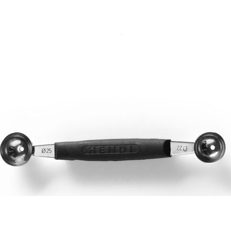 Cortador de bolas doble decorativo de acero inoxidable - Hendi 856000 (1/3)