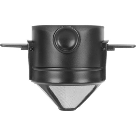 Filtre à café réutilisable en acier inoxydable sans papier, facile à nettoyer, avec poignée pliable pour voyage et camping, compatible avec cafetière filtre. (1/5)