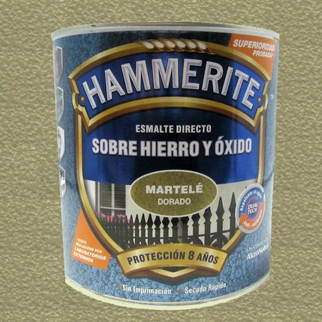 Hammerite Esmalte sobre hierro y óxido Martelé dorado 2,5 Ml