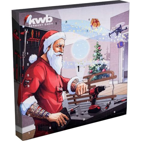 KWB Adventskalender mit Überraschungswerkzeugen 46x46 cm (1/5)