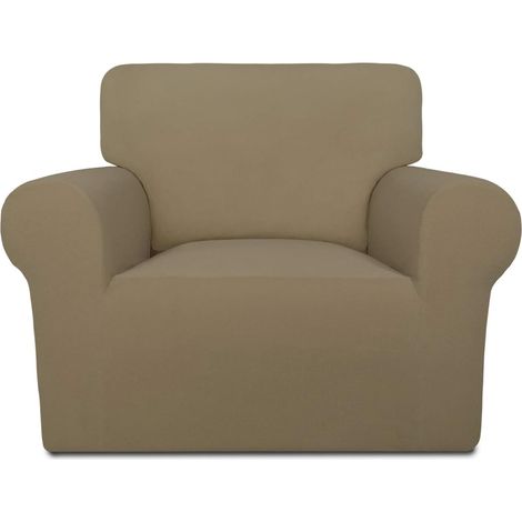 1 Housse de canapé, tissu extensible spandex, fond élastique, mousse antidérapante, lavable 30°C, salon (1/5)