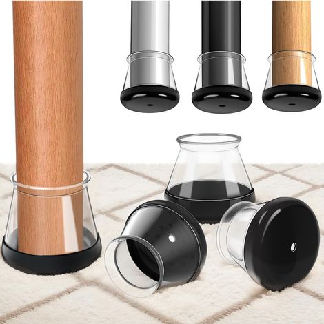 Lot de 8 protège-pieds de meubles pour tapis, coussins de chaises, protège-pieds ronds, solution idéale pour les tapis et moquettes. (1/5)