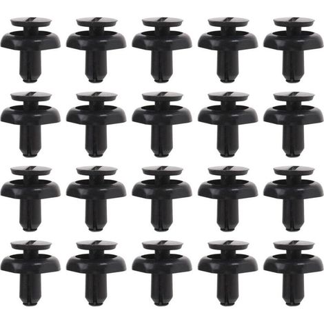 50pcs Clips de Retenue de Radiateur de Moteur de Voiture 5325920030 Compatible avec Avensis Rivets en Plastique Clips de Garniture Automatique Clip de Fixation pour Trou de 7mm, Noir (1/5)