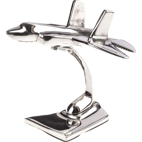 Modelo de avión de aluminio plateado