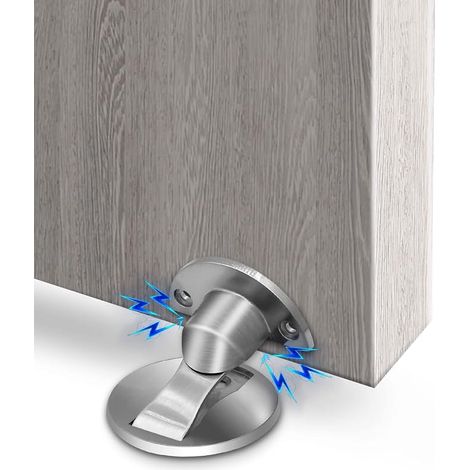 Butée de porte magnétique, butée de porte magnétique acier inoxydable invisible, aimant de sol magnétique butées de porte usage intensif support de porte magnétique avec adhésif (1/5)