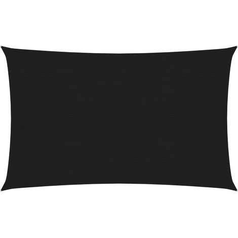 Vela ombreggiante/ombrellone 160 g/m² HDPE 2 x 4,5 m nero 020009191