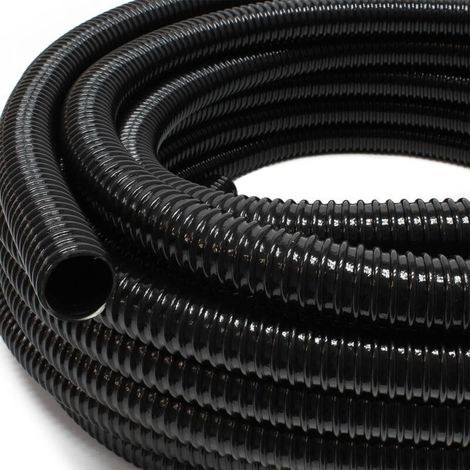 Tuyau de refoulement 5 m Flexible Spiralé 25 mm (1") Noir avec Spirale de renforcement Bassin (1/4)