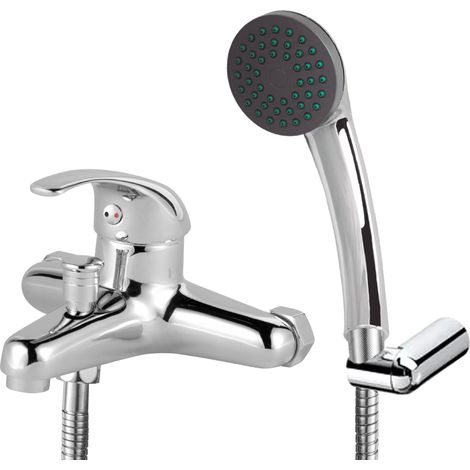 HOMSSY Monomando para Baño, Mezclador de Bañera, Grifo Monomando, Agua Caliente y Fría, Diseño Cromado (1/3)