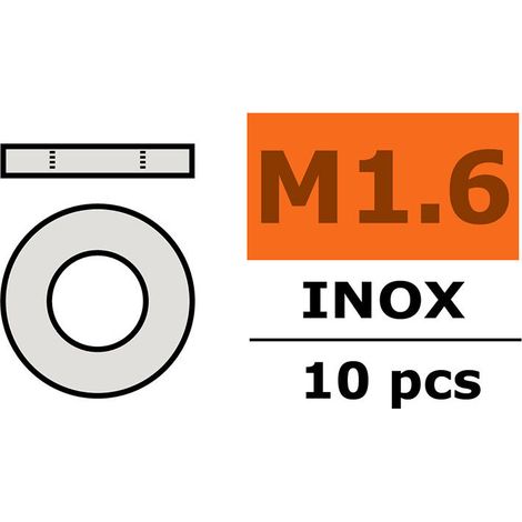 Revtec - Washer - M1 6 - Inox - 10 pcs