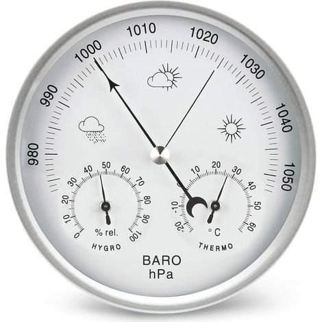 Station Meteo - Barometre Thermometre Hygrometre Analogique - Interieur Exterieur - 132 Mm Diametre - 1 Piece (1/5)