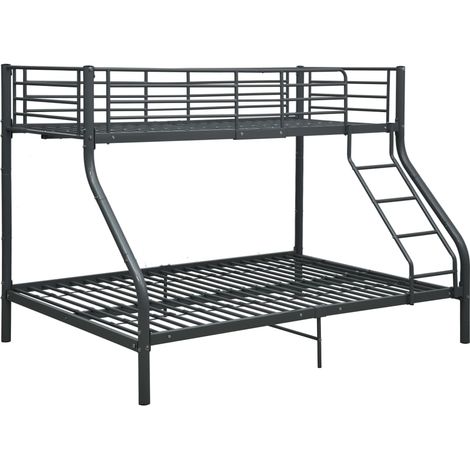 Maison Exclusive - Etagenbettgestell Schwarz Metall 140x200 cm/90
