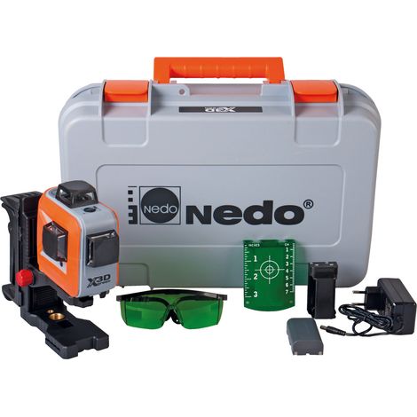 Kreuzlinienlaser X-Liner 3d green grün/grau/orange Nedo 460876 (1/4)