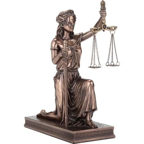 Dea greca Giustizia Figura Collezione in resina Statua decorativa classica in stile antico