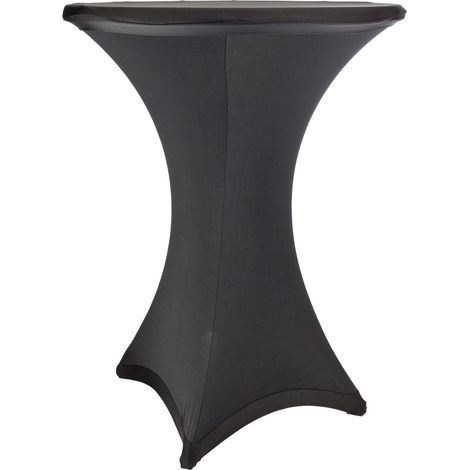 Nappe en tissu noir pour table haute de réception Jordy  Noir (1/5)