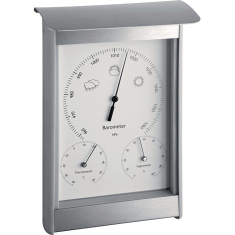 Stazione meteorologica H215xB145xT70mm argento/bianco alluminio/ku interno/esterno