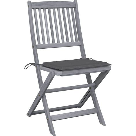 Maison Exclusive - Klappbare Gartenstühle 6 Stk. mit Sitzkissen M