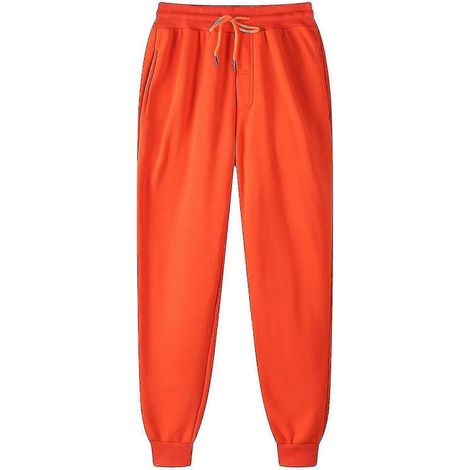 Herrenhosen, Jogginghosen, Hip-Hop-Hosen, Leggings, gepolsterte Freizeithosen-M-Orange