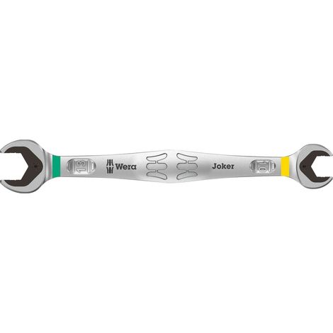 Wera – Clé à fourche double Joker 10-13 mm – Acier chrome-molybdène – Angle de pivotement 30° – Fonction de maintien intégrée