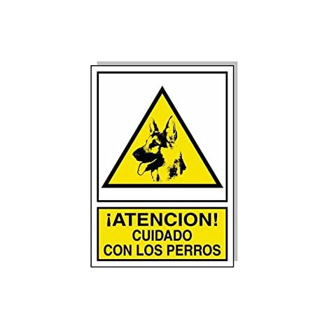 Affiche Attention aux chiens 30x21 cm.