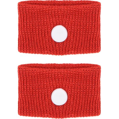 Bracelets anti-nausée 1 paire, rouge, pour mal des transports en avion, bus, voyage. (1/5)