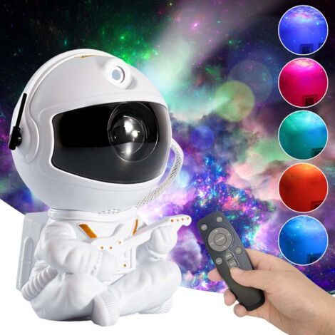 Projecteur Ciel Etoile, Luminosité Réglable Lampe de Projection Etoile Galaxie Astronaute, LED Veilleuse Enfant Starry Lampe, Astronaute Ornement pour Décoration de Bébé Chambre, enfants, Fêt (1/5)
