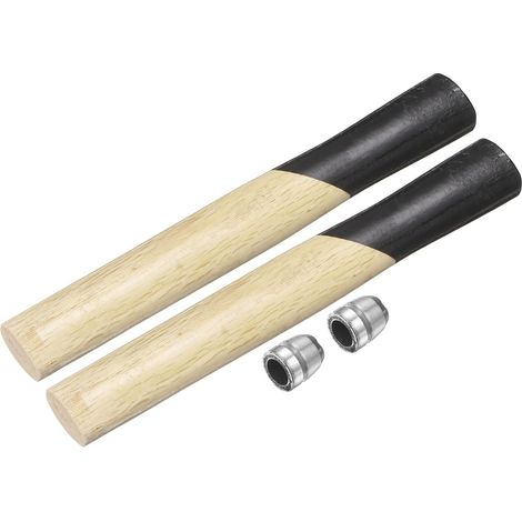 2pcs Manche De Massette En Bois 10.2" Manches De Remplacement En Bois Pour Marteau Avec Cales Rondes Pour Tête Ronde Ou Octogonale De 3lb Pour Charpente, Menuiserie, Construction (1/5)