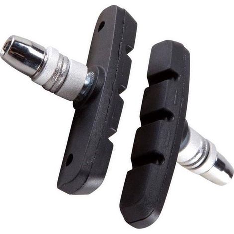 Pastillas de freno universales, Zapatas de freno, Goma, Juego de 2, Pastillas de freno de goma para bicicleta, Ajustables, Freno V, Negro (1/5)